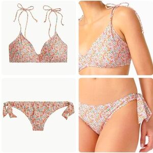 NWT J. Crew Liberty Fabrics 2XL 3XL Eloise Floral Bikini Swimsuit Bathing Suit